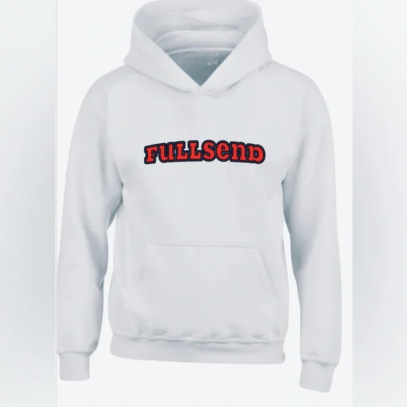 FullSend White Men's Hoodie - Picture 1 of 1